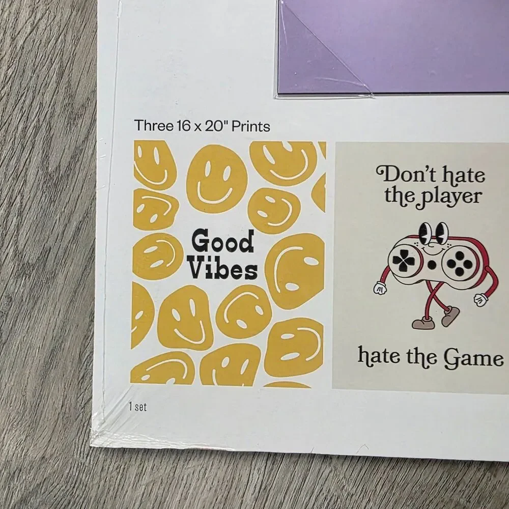 Good Vibes Retro Art Print Collection (6-Pack) - Room Essentials, NIP!